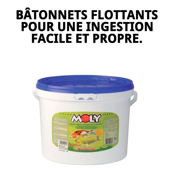Moly Étang Bâtonnets 700g: Alimentation Idéale pour Poissons