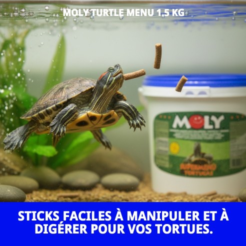 Menu Moly Tortues 1.5 kg: Alimentation Idéale pour les Galápagos