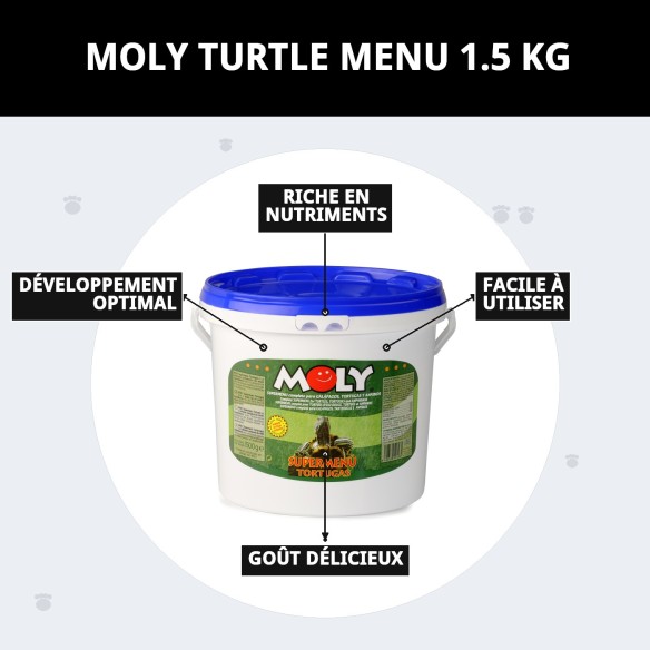Menu Moly Tortues 1.5 kg: Alimentation Idéale pour les Galápagos