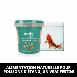 Nourriture Moly Super-Menu Étang pour poissons 140g 1180ml 2