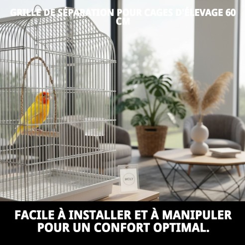 Séparateur Grille Cage d'Élevage 60 cm | Qualité Moly