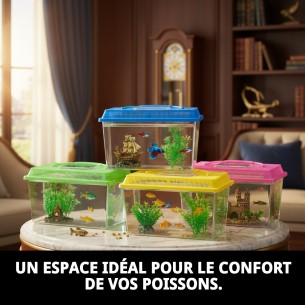 Acuario en plastique grand 30x20x21 cm pour votre animal de compagnie. 2