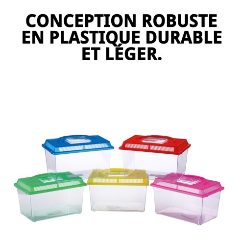 Acuario en plastique grand 30x20x21 cm pour votre animal de compagnie.