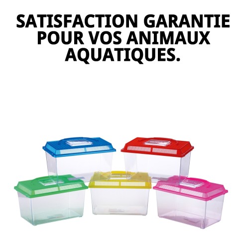 Acuario en plastique grand 30x20x21 cm pour votre animal de compagnie.