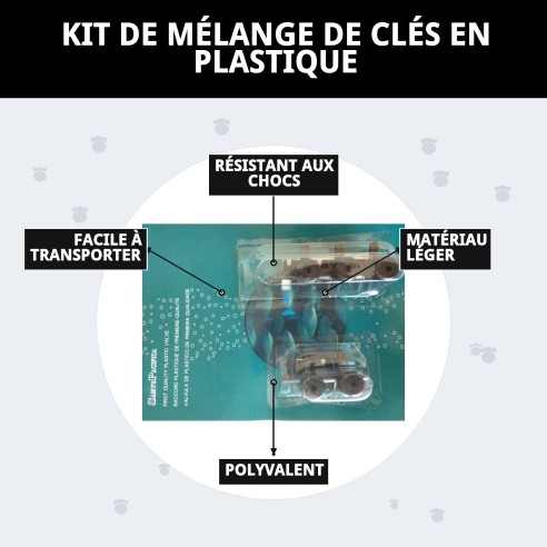 Kit de Mélange de Clés en Plastique pour Animaux - Achetez Maintenant !
