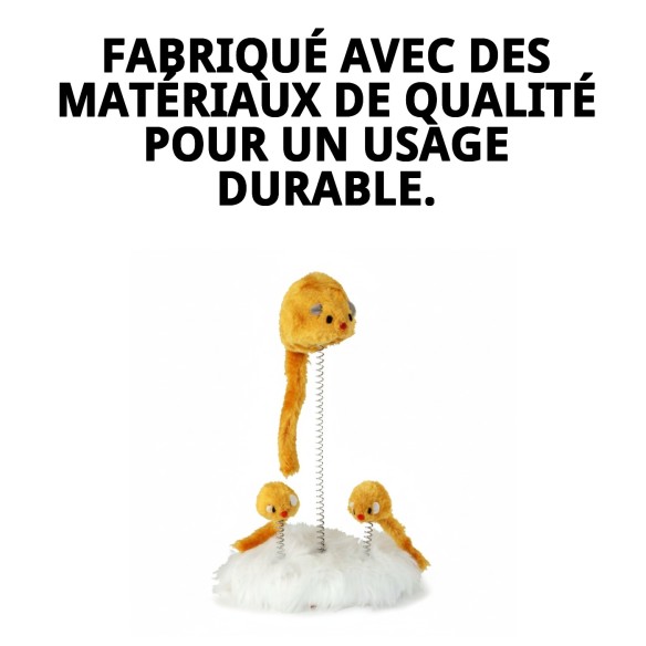 Jouet Souris à Ressort pour Divertissement Familial des Animaux de Compagnie