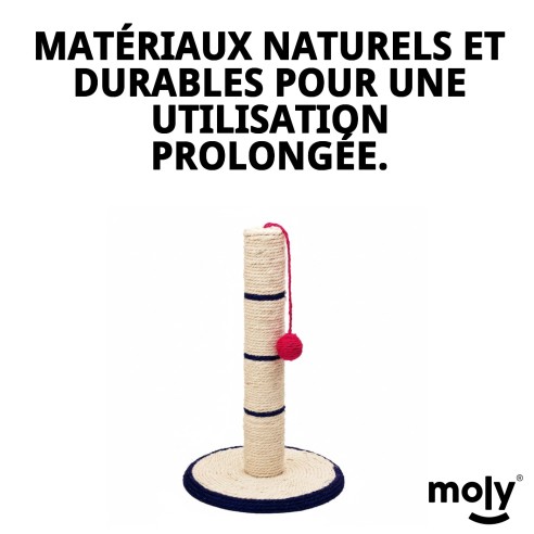 Poteau à griffer en sisal avec balle de 45 cm pour votre animal de compagnie