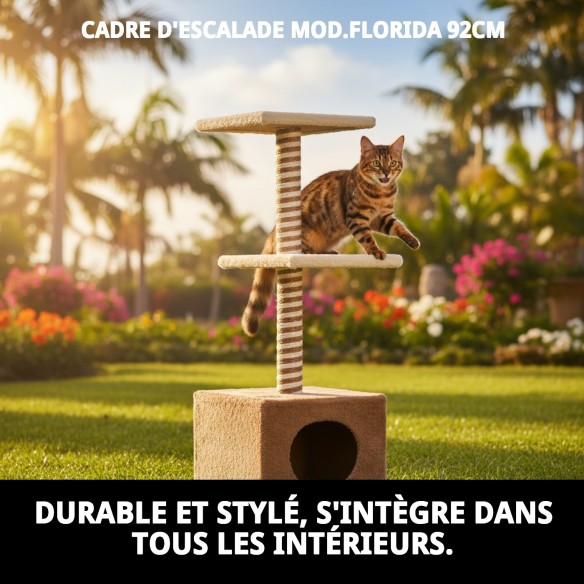 Escaladeur Modèle Florida 92cm : Amusement et Style pour votre Animal de Compagnie