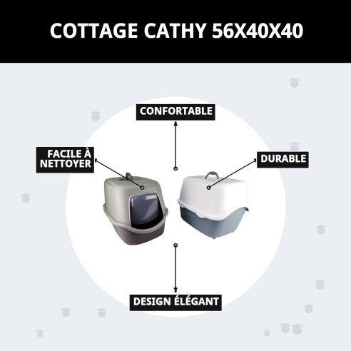 Maisonnette Cathy pour Animaux de Compagnie - Confort et Style 56x40 cm