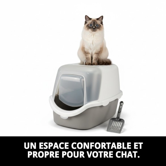 Maisonnette Cathy Easy Clean pour Chats - Hygiénique et Pratique