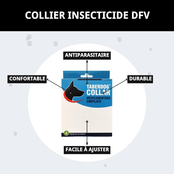 Collier DFV Insecticide : Protection Efficace pour votre Chien