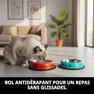 Bol anti-dérapant en acier inoxydable 16 cm 0,55 L 2