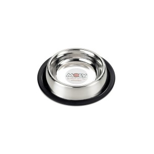 Bol en Acier Inoxydable Antidérapant pour Animaux de Compagnie
