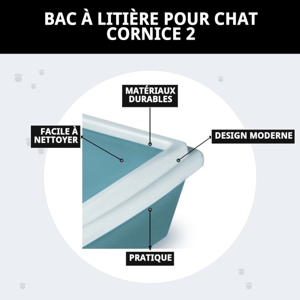 Cornisa Bac à Litière pour Chat 2 : Design et confort pour votre chat