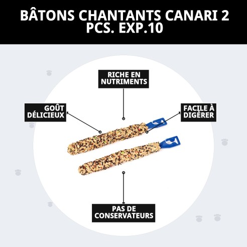 Barres Canto pour Canaris - Énergie et Amusement 2 Unités.
