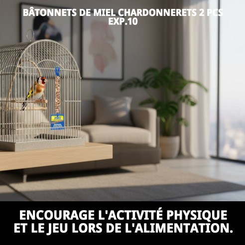 Barres de Miel pour Chardonnerets - Énergie et Saveur 2 Unités