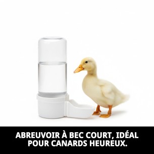 Abreuvoir court à bec de canard pour cages d'animaux de compagnie. 2