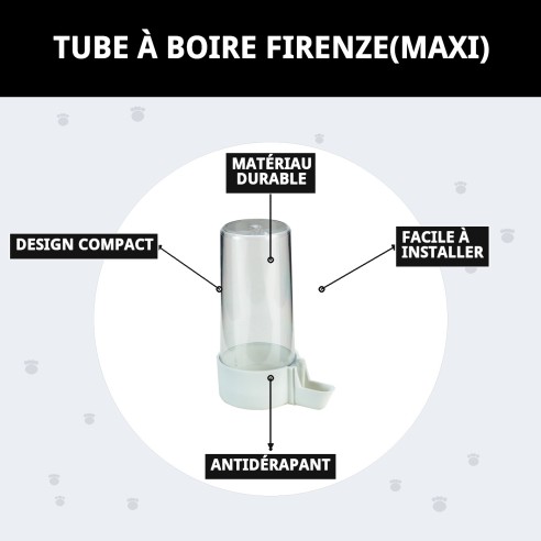 Biberón Tube Firenze Maxi pour votre animal de compagnie - Accessoires pour cages