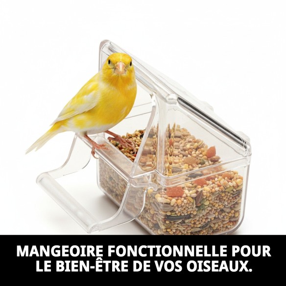 Nourrisseur pour cages standard - Pratique et fonctionnel
