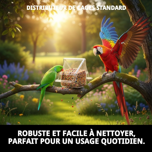 Nourrisseur pour cages standard - Pratique et fonctionnel
