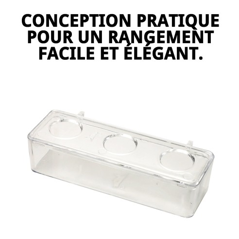 Récipient Professionnel 3 Compartiments 18 cm pour Animaux de Compagnie