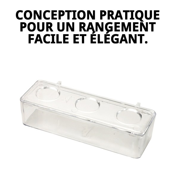 Récipient Professionnel 3 Compartiments 18 cm pour Animaux de Compagnie