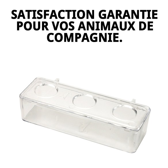 Récipient Professionnel 3 Compartiments 18 cm pour Animaux de Compagnie