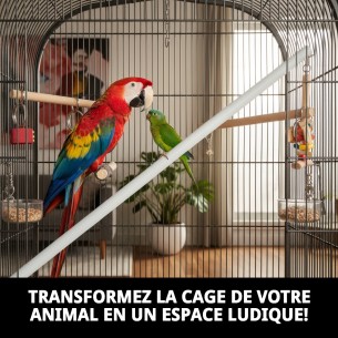 Bâton en plastique de 1 mètre pour cages à animaux de compagnie. 2