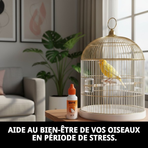 Tabernil Anti Stress 20 ml : Soulage le stress chez les oiseaux.