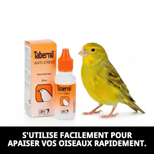 Tabernil Anti Stress 20 ml : Soulage le stress chez les oiseaux.