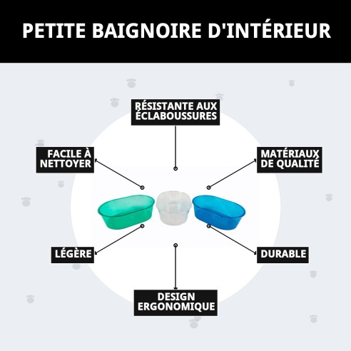 Baignoire Intérieure Petite pour Animaux - Confort et Propreté