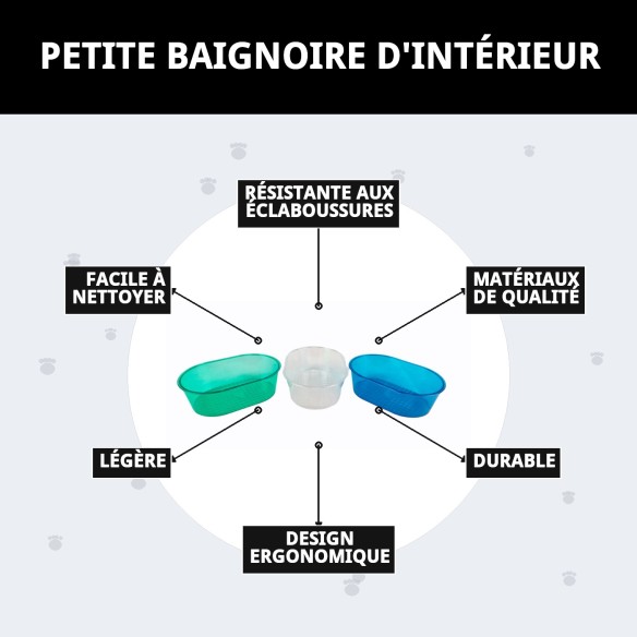 Baignoire Intérieure Petite pour Animaux - Confort et Propreté