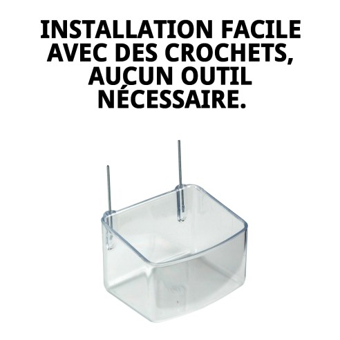 Mangeoire pour Perroquet avec Crochets - Accessoires pour Cages