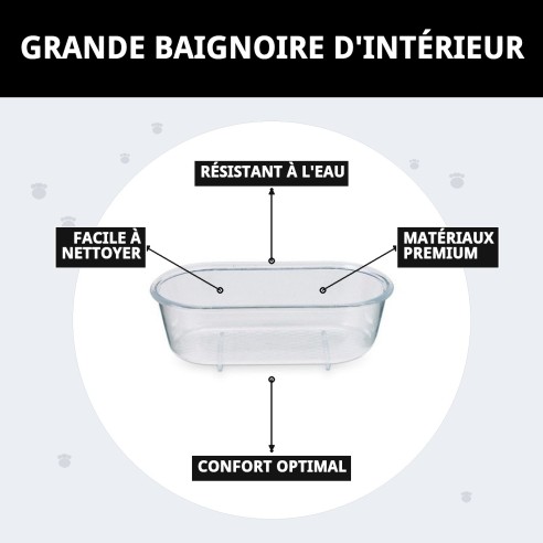 Baignoire Intérieure Grande pour Animaux - Confort et Style