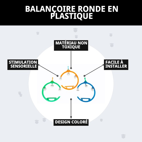 Balancoire en Plastique Ronde pour Oiseaux - Amusement Garanti