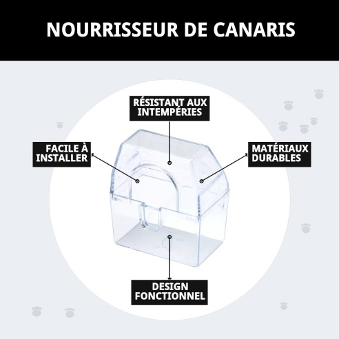 Comedero Canarias : Idéal pour les cages d'oiseaux extérieures.