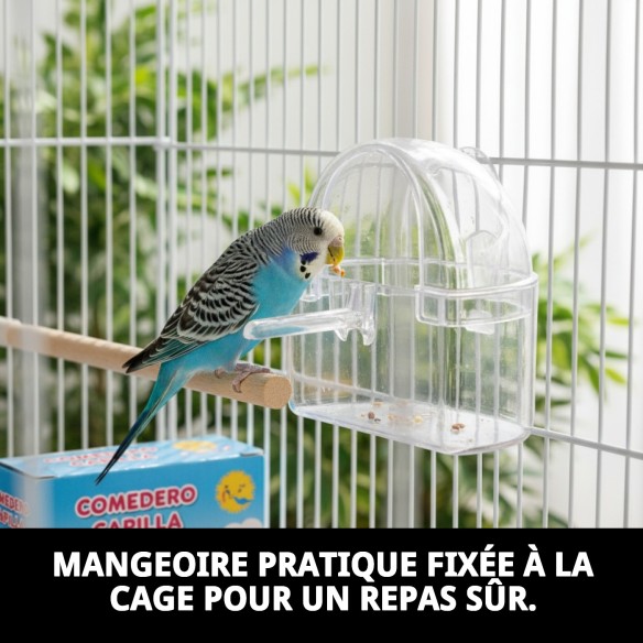 Comedero Capilla : Idéal pour les cages d'animaux de compagnie.