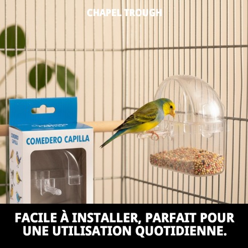Comedero Capilla : Idéal pour les cages d'animaux de compagnie.