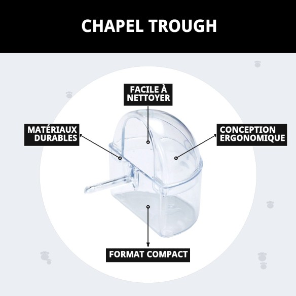 Comedero Capilla : Idéal pour les cages d'animaux de compagnie.