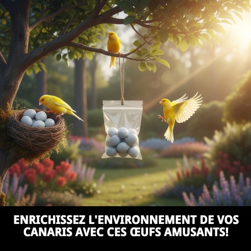 Œufs en plastique pour canaris - Sac de 100 unités