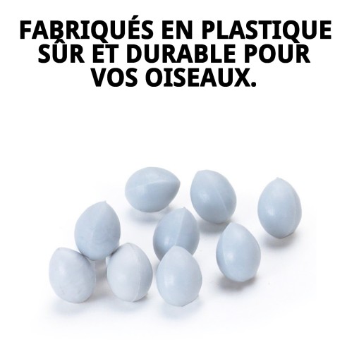 Œufs en plastique pour canaris - Sac de 100 unités