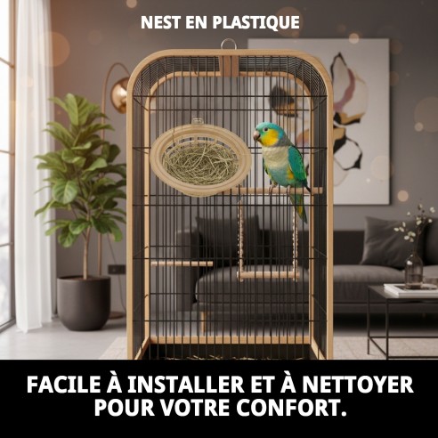 Nidal en plastique pour cages - Accessoire idéal pour animaux de compagnie