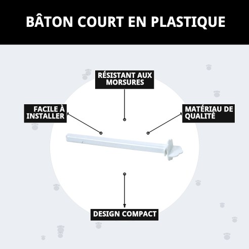 Bâton Court en Plastique pour Cages - Accessoires Essentiels