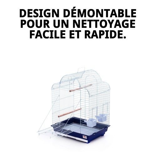 Cage Venise avec Ouverture - Idéale pour Animaux de Compagnie 52x41x71 cm