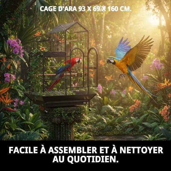 Cage pour perroquets 93x69x160 cm - Livraison à domicile