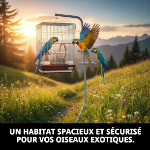 Cage Macao pour Oiseaux Exotiques - 40x40x54 cm 2