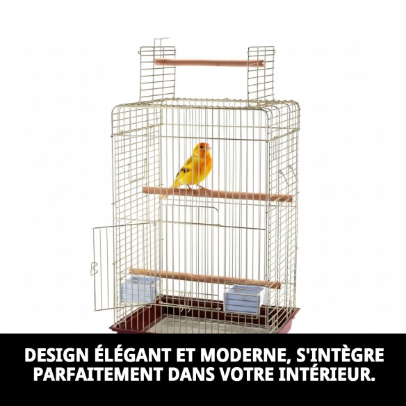 Cage Malawi Dorée avec Ouverture - Design Élégant et Fonctionnel