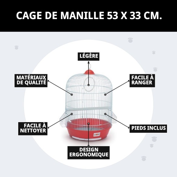Cage Manila 53x33 cm : Confort et Style pour votre Animal de Compagnie