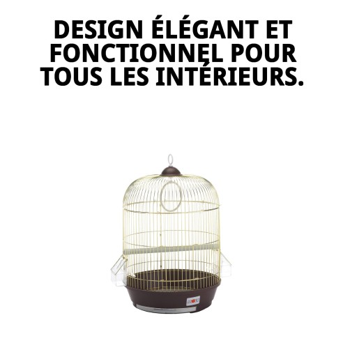 Cage Manila Dorée 53 x 33 cm - Confort et Style pour Animaux de Compagnie