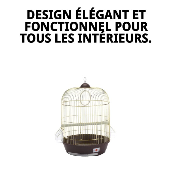 Cage Manila Dorée 53 x 33 cm - Confort et Style pour Animaux de Compagnie